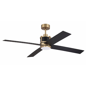 Gregory - 4 Blade Ceiling Fan with Light Kit-16.1 Inches Tall and 56 Inches Wide