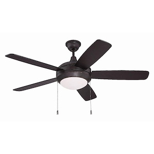 Helios - Ceiling Fan with Light Kit in Contemporary Style - 52 inches wide by 17.28 inches high