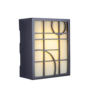 LED Outdoor Geometric Chine - 8.25 inches wide by 10.32 inches high