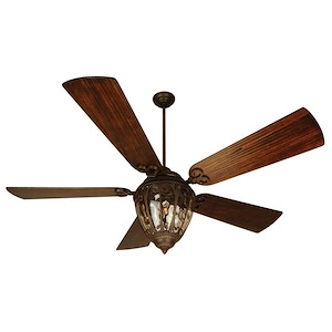 Olivier - 70 Inch Ceiling Fan with Light Kit Hand Scraped Blades