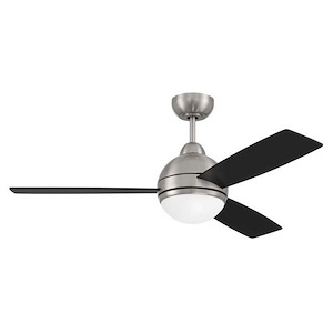 Keen - 3 Blade Ceiling Fan with Light Kit In Contemporary Style-17.12 Inches Tall and 48 Inches Wide