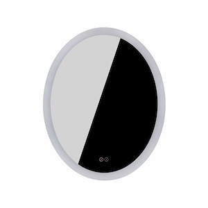 32W 1 LED Oval Mirror In Contemporary Style-30 Inches Tall and 24 Inches Wide