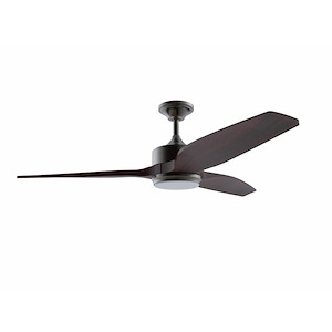 Mobi - 3 Blade Ceiling Fan with Light Kit In Contemporary Style-16.33 Inches Tall and 60 Inches Wide