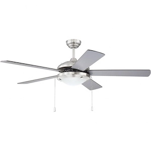 Nikia - Ceiling Fan with Light Kit in Modern-Contemporary Style - 52 inches wide by 15.95 inches high