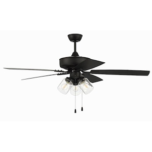 Outdoor Pro Plus - 5 Blade Ceiling Fan with Light Kit-20.64 Inches Tall and 52 Inches Wide - 1338217