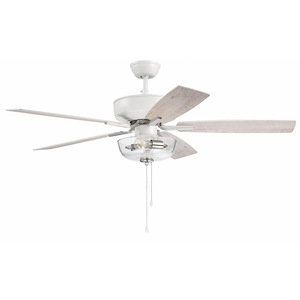 Pro Plus - 5 Blade Ceiling Fan with Light Kit-17.68 Inches Tall and 52 Inches Wide