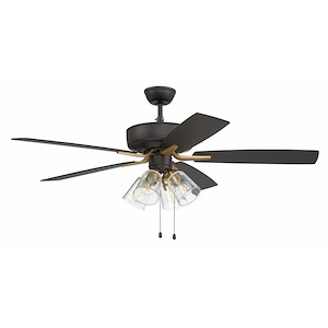 Pro Plus - 5 Blade Ceiling Fan with Light Kit-19.16 Inches Tall and 52 Inches Wide - 1274932