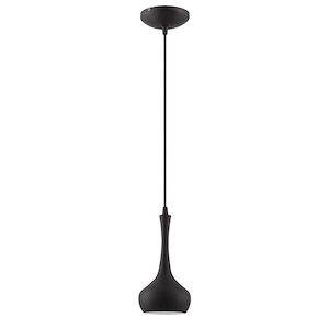 One Light Mini Pendant - 5.13 inches wide by 75.25 inches high