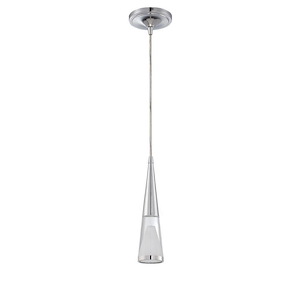 5W 1 LED Mini Pendant - 5.13 inches wide by 93.5 inches high