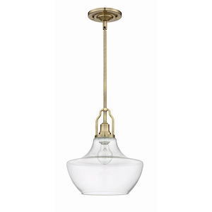 One Light Mini Pendant with Rod - 11 inches wide by 51 inches high