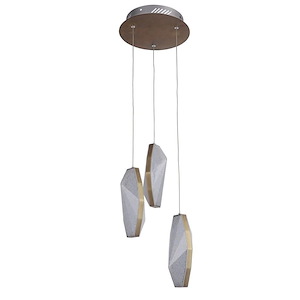 90W 3 LED Mini Pendant - 11 inches wide by 106.75 inches high
