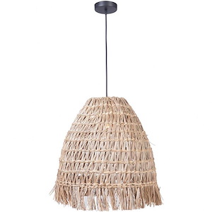 One Light Pendant with Cord - 9.88 inches wide by 13.75 inches high