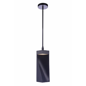 Drama - 7W 1 LED Mini Pendant In Contemporary Style-15.5 Inches Tall and 6 Inches Wide
