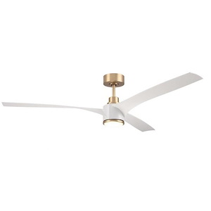 Phoebe - 3 Blade Ceiling Fan with Light Kit In Contemporary Style-13.81 Inches Tall and 60 Inche Wide