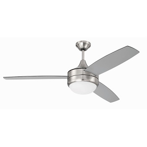 Phaze II - 3 Blade Ceiling Fan with Light Kit In Contemporary Style-17.71 Inches Tall and 52 Inches Wide