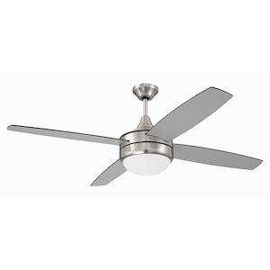 Phaze II - 4 Blade Ceiling Fan with Light Kit In Contemporary Style-17.71 Inches Tall and 52 Inches Wide - 1324916