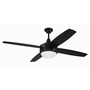 Phaze II - 4 Blade Ceiling Fan with Light Kit In Contemporary Style-17.71 Inches Tall and 52 Inches Wide