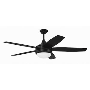 Phaze II - 5 Blade Ceiling Fan with Light Kit In Contemporary Style-17.71 Inches Tall and 52 Inches Wide