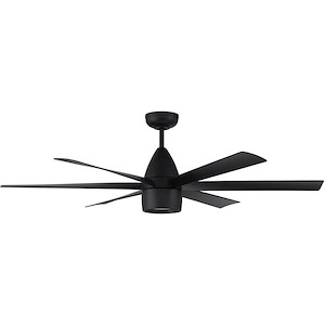Quirk - 54 Inch 6 Blade Ceiling Fan with Light Kit