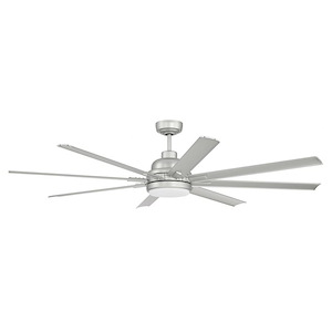Rush - 8 Blade Ceiling Fan with Light Kit-15.04 Inches Tall and 65 Inches Wide