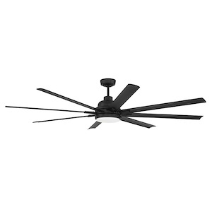 Rush - 8 Blade Ceiling Fan with Light Kit-15.04 Inches Tall and 72 Inches Wide - 1379422