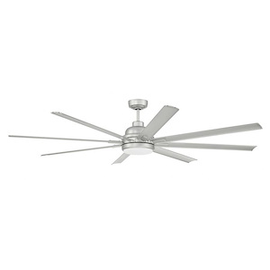 Rush - 8 Blade Ceiling Fan with Light Kit-15.04 Inches Tall and 72 Inches Wide