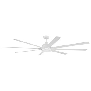 Rush - 8 Blade Ceiling Fan with Light Kit-15.04 Inches Tall and 84 Inches Wide - 1338250