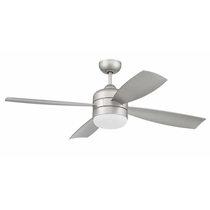 Sebastion - 4 Blade Ceiling Fan with Light Kit In Contemporary Style-16.92 Inches Tall and 52 Inches Wide