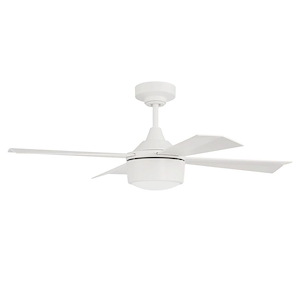 Theo - 4 Blade Ceiling Fan with Light Kit In Contemporary Style-14.34 Inches Tall and 42 Inches Wide