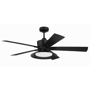 Topper - 5 Blade Ceiling Fan with Light Kit-17.77 Inches Tall and 52 Inches Wide