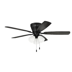Wheeler - 5 Blade Flush Mount Ceiling Fan with Light Kit-15.31 Inches Tall and 52 Inches Wide - 1338267