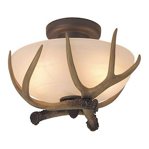 Frontier - Two Light Semi-Flush Mount - 11 inches wide by 8.89 inches high