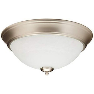 Three Light Flush Mount - 15 inches wide by 6 inches high