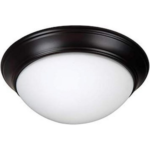 Pro Builder Premium - Three Light Flush Mount - 15 inches wide by 5.75 inches high