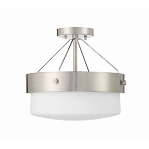 Oak Street - 2 Light Convertible Semi-Flush Mount-13 Inches Tall and 13 Inches Wide - 1338272