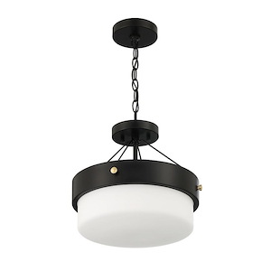 Oak Street - 2 Light Convertible Semi-Flush Mount-13 Inches Tall and 13 Inches Wide