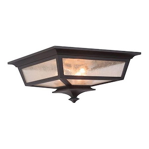 Argent II - 3 Light Large Outdoor Flush Mount In Transitional Style-6.5 Inches Tall and 14 Inches Wide