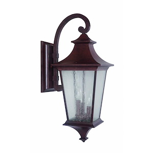 Argent II - Three Light Outdoor Wall Lantern in Transitional Style - 10 inches wide by 25.81 inches high