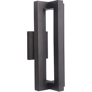 Medium Outdoor Wall Lantern Iron Approved for Wet Locations in Modern Style - 7 inches wide by 18 inches high - 661962