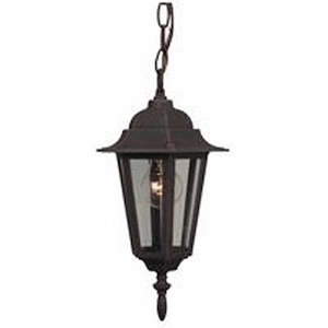 Hex - 1 Light Outdoor Pendant In Traditional Style-12.7 Inches Tall and 8 Inches Wide