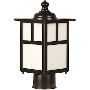 Mission - One Light Outdoor Post Mount in Transitional Style - 6 inches wide by 12 inches high