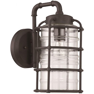 Hadley - One Light Medium Outdoor Wall Lantern in Transitional Style - 7.5 inches wide by 14 inches high