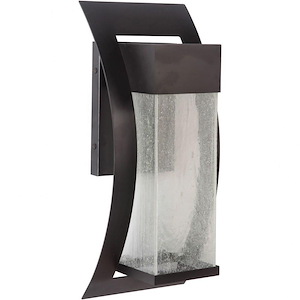 Ontario - 14W 1 LED Large Outdoor Wall Lantern in Modern Style - 8 inches wide by 19 inches high