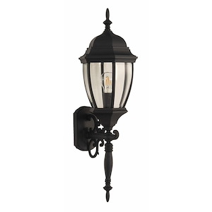 One Light Outdoor Wall Lantern in Traditional Style - 9.5 inches wide by 29.4 inches high