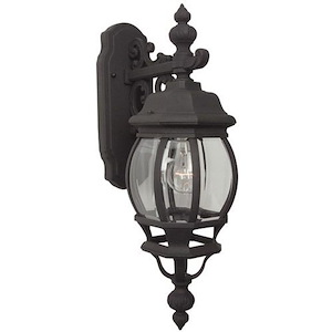 Cast Aluminum One Light Outdoor Wall Lantern in Traditional Style - 11.5 inches wide by 21.5 inches high