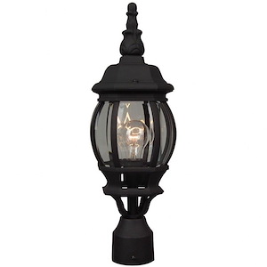 French Style - One Outdoor Small Post Light in Traditional Style - 11.5 inches wide by 19.5 inches high - 1216320