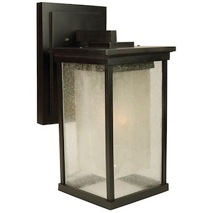 Outdoor Wall Lantern in Modern Style - 8 inches wide by 17.25 inches high
