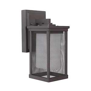 Small Outdoor Wall Lantern Die Cast Aluminum Approved for Wet Locations in Modern Style - 5 inches wide by 11.13 inches high - 1216001