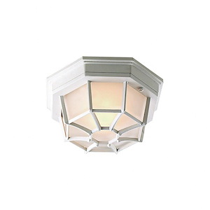 Economy - 1 Light Large Outdoor Flush Mount In Traditional Style-5 Inches Tall and 10.5 Inches Wide