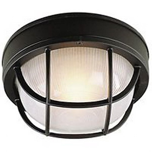 Economy - 1 Light Small Round Outdoor Flush Mount In Coastal Style-4.75 Inches Tall and 8 Inches Wide